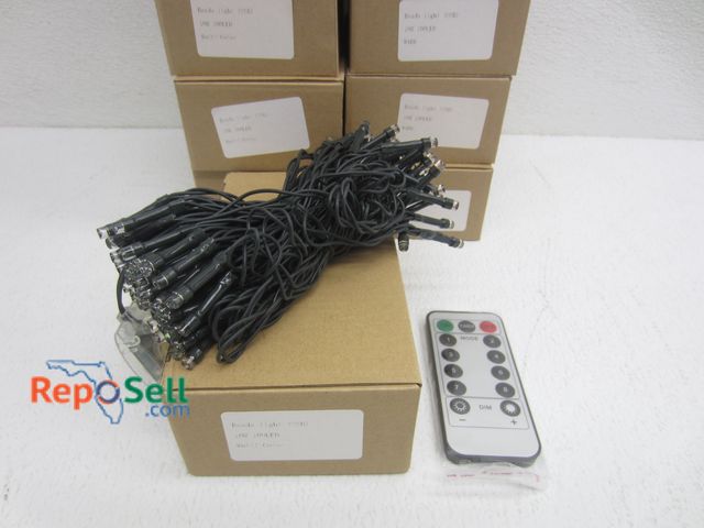 Lot 31-7259 - (14) USB LED Light Strands:  30', Warm White, White, Multi-Color - Some Tested/Powered On - All Appe...