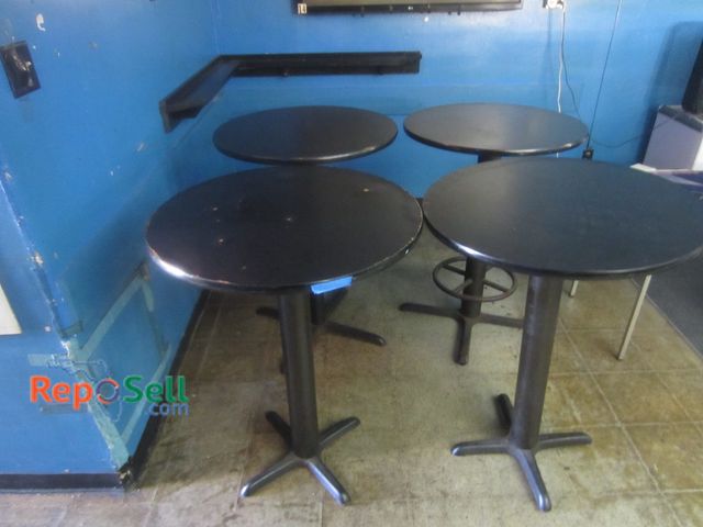 Lot 31-2036 - (4) Hi-Top Tables w/Metal Base, 30"W