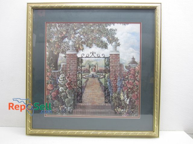 Lot 31-1244 - Framed Limited Edition Print By Glynda Turley "Courtyard III" 2434/3900 29"x29", With COA