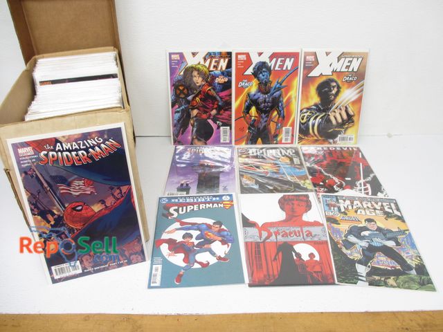 Lot 31-6338 - Approx. 100 Comic Books in Comic Box; Includes Spider-man, Batman, X-Men; Etc.