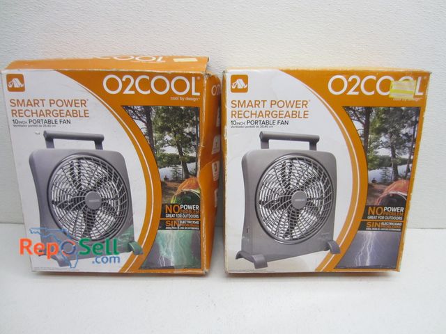 Lot 31-6129 - (2) 10" Portable Rechargeable Fans - Tested (1), Power On