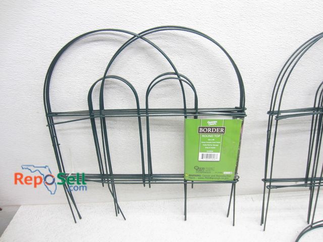Lot 31-9123 - (3) Metal round-top borders 18"x8' - shelf pull