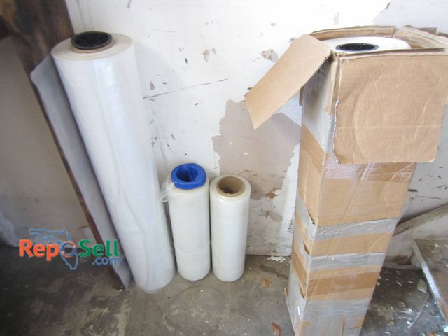 Lot 31-1157 - (4) Various Size Plastic Wrap Rolls, Clear, Approx. 37" And 20" Lengths, Assorted Core Types