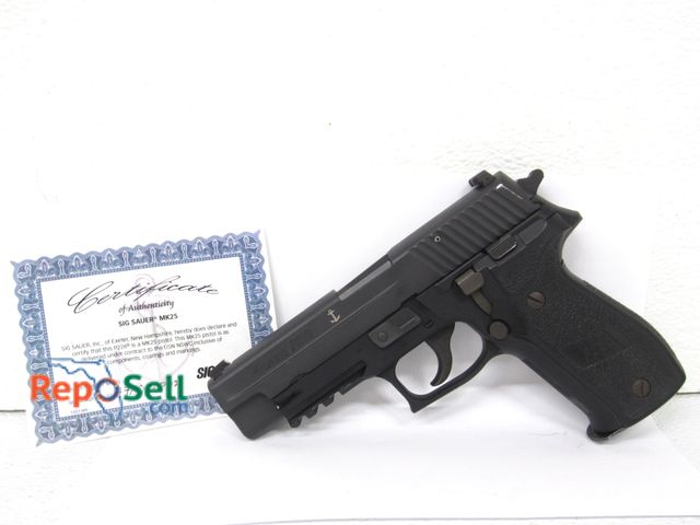Lot 31-8456 - Sig Sauer P226 MK 25 9mm Navy Seal Edition with COA. Includes two magazine and original case