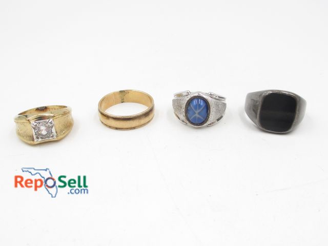 Lot 31-1029 - (4) Rings: (2) .925 Silver Size 7 &amp; 9 (16.08g total), GF Topaz Size 7 and GF Band Size 10