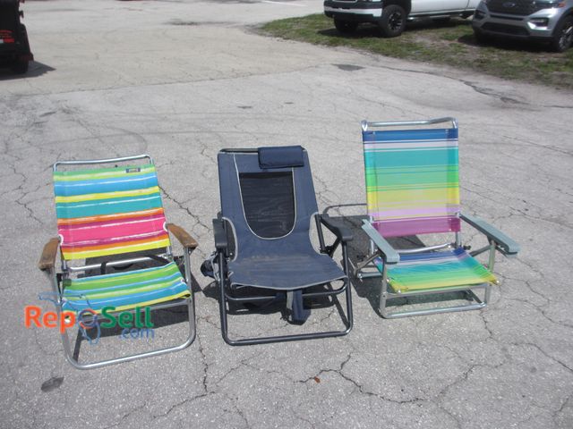 Lot 31-9209 - (3) Folding Beach Chairs