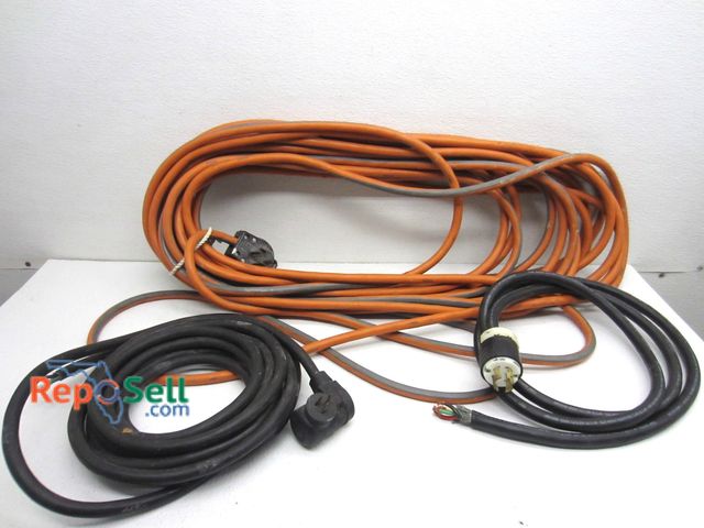 Lot 31-5352 - (3) Extension Cords: 10 Gauge, 100', 250V etc - All Are Hard Wired