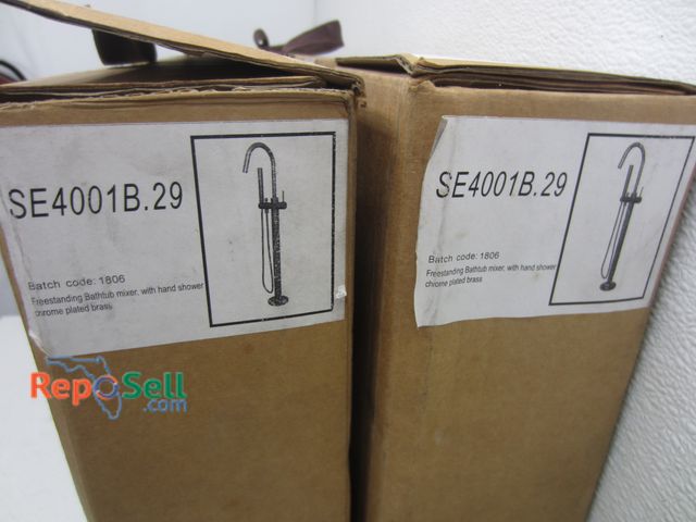 Lot 31-7514 - (2) Freestanding Bathtub Mixer w/Hand Shower &amp; Faucet