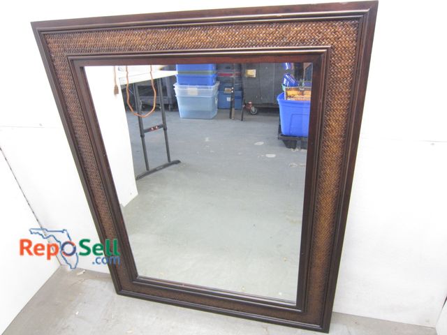 Lot 31-5352 - Large Wood Framed Mirror 39"x48"