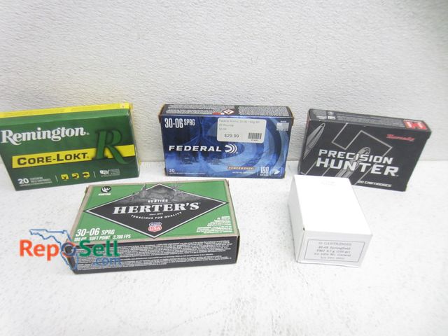 Lot 31-7176 - (100) Rnds Various Brands 30-06 Ammo