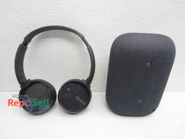 Lot 31-8109 - Sony Bluetooth Headphones #MDR-ZX22OBT &amp; Google Speaker #GXCA6 - Untested/No Power Cords