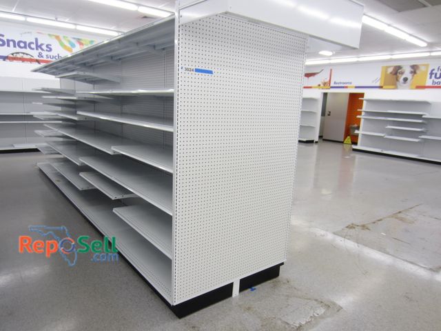 Lot 31-3024 - (1) Retail Shelving, 20' Double Sided, No End Caps. 25" Deep Shelves. Buyer Must Disassemble &amp; R...