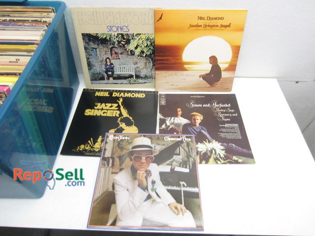 Lot 31-1199 - (100) Record Albums: BeeGees, Elton John, Simon &amp; Garfunkel etc
