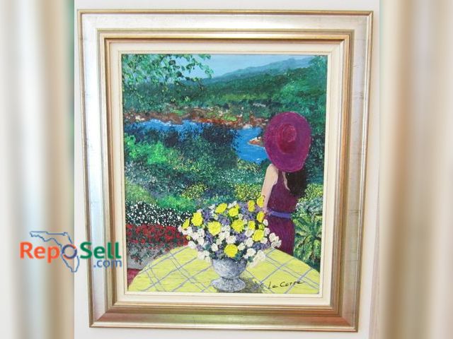 Lot 31-1269 - "La Femme Au Bouquet" by Guy Le Corre, 34"Tall x 30"W (#30)