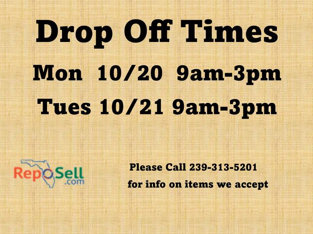 Drop Off Times & Consignment Info