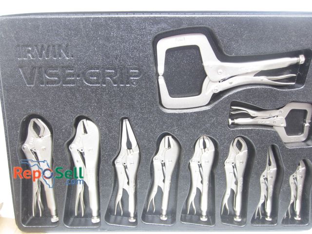 Lot 31-5436 - 10-Pc Irwin Vise Grip Locking Pliers Set w/Hard Plastic Case