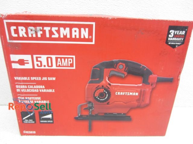 Lot 31-1118 - New Craftsman 5.0 AMP Variable Speed Jigsaw #CMES610