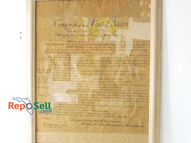 Lot 31-1052 - Framed Government Print; Congrefs of the United States; March 4th, 1789