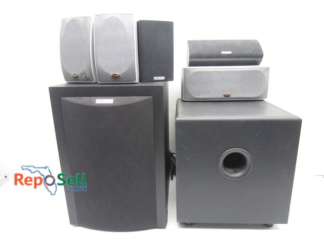Lot 31-5346 - Polk Audio Surround Sound Speakers &amp; Subwoofer &amp; Harmon Kardon Subwoofer