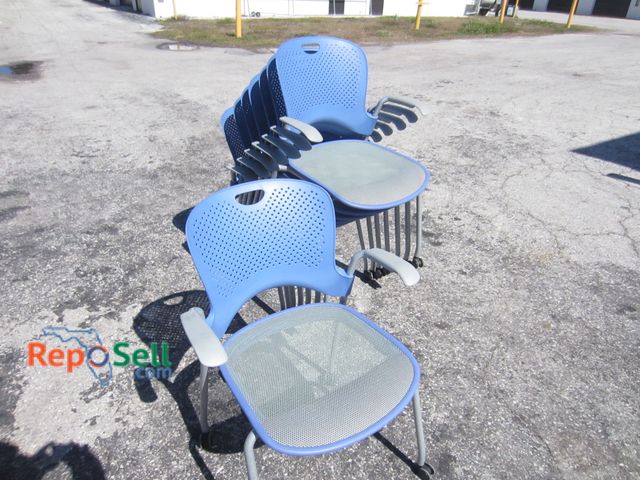Lot 31-5266 - (8) Rolling Mesh Bottom Chairs by Herman Miller, USA Made