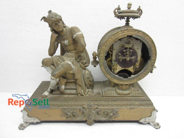 Lot 31-9164 - Vintage Bronze Clock For Repair - Heavy