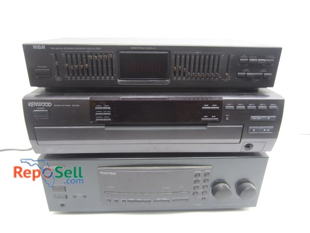Lot 31-9205 - Electronics Lot: Kenwood CD Player CD-204, Kenwood Receiver KR-V7080, RCA Equalizer - All Power On