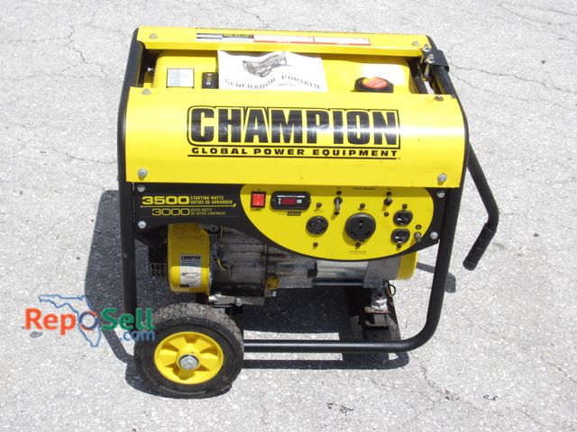 Lot 31-9508 - Champion 3500/3000 Watt Gas Generator - Has Compression