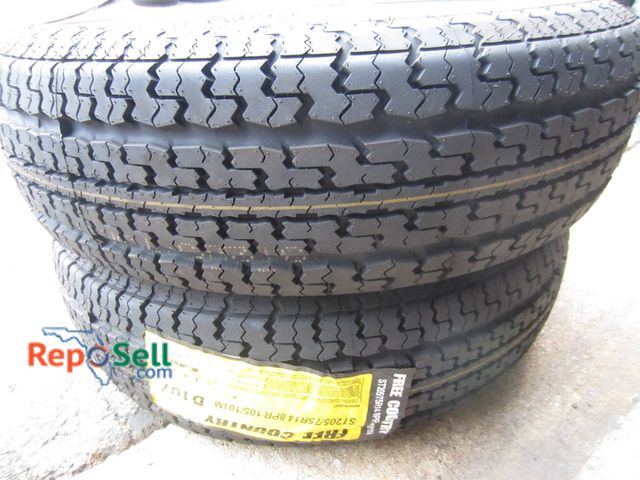 Lot 31-1256 - (2) New Free Country ST205/75R14 Radial Tubeless Trailer Tires D107