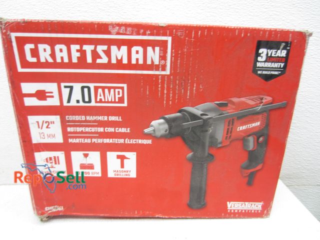 Lot 31-9390 - New Craftsman 7.0 AMP 1/2" Hammer Drill #CMED741