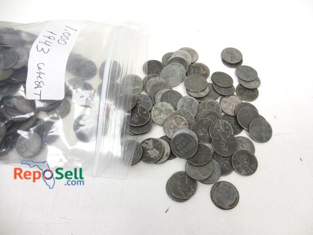 Lot 31-8000 - (1,000) 1943 Steel Wheat Cents