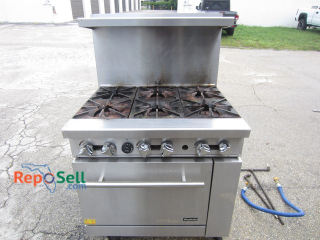 Lot 31-5148 - Padela 6-Burner Stove/Oven on Wheels #PCO-6B, 3' x 31"D x 57"H