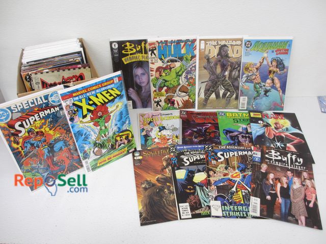 Lot 31-1058 - Approx. (100) Assorted Comic Books; Marvel, DC and Indie Titles; X-Men, Walking Dead, Superman Etc.,...