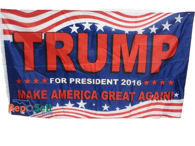 Lot 31-1340 - Fabric Trump 2016 Banner 60" x 34