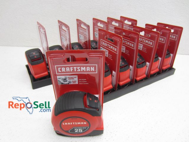 Lot 31-9408 - (12) New Craftsman Self Locking 25' Tape Measurer