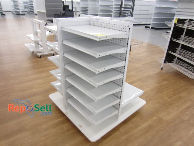 Lot 31-3034 - Rolling Retail Shelf. 4 sides - 2' each