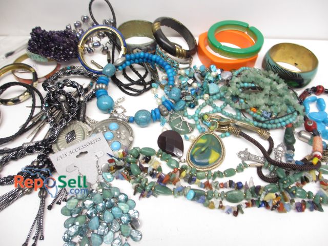 Lot 31-5439 - Assorted Costume Jewelry Necklaces, Bangle Bracelets, etc.