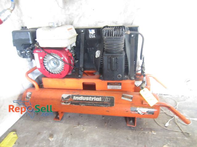 Lot 31-1251 - Industrial Air Compressor, Gas-Powered, Has Compression - Needs Repair - 155 PSI Max, 5.5 HP, Dual T...