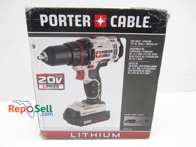 Lot 31-8411 - Porter Cable 20V 1/2" Drill/Driver With Battery, Charger #PCC601LA