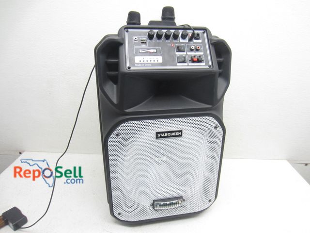 Lot 31-7126 - Starqueen Karaoke Machine With (2) Microphones And Remote - Powers On, Consigner States Never Used