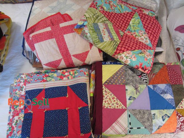 Lot 31-9044 - Patchwork Quilts Featuring Vibrant Colors And Patterns, Handcrafted Detail.