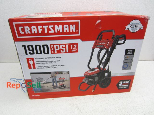 Lot 31-6236 - New Craftsman Electric Pressure Washer #CMEPW1900, 1900 PSI And 1.2 GPM