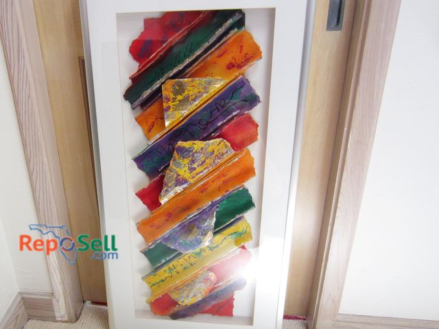 Lot 31-1253 - Framed Glass Art, 20x41" (#43)