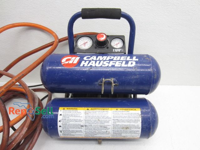 Lot 31-6506 - Campbell Hausfeld Air Compressor w/ Hose, Powers on, Does Not Build Pressure