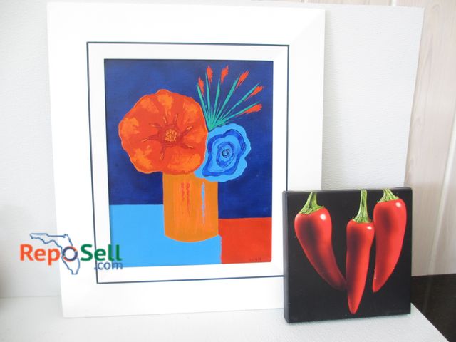Lot 31-2179 - (2) Art Pieces: Framed Oil by Glag with COA 20" x 23 and Giclee by Jon Walton 10" x 10