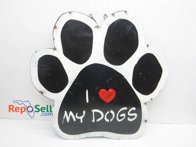 Lot 31-2145 - Metal Dog Sign 24"x24"