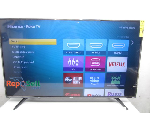 Lot 31-4095 - Hisense 55" Roku LED LCD TV - Powers On