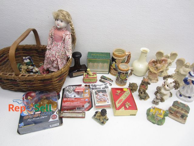 Lot 31-1293 - Collectible Lot: Angel and Animal Figures, Doll, Beer Steins, etc.