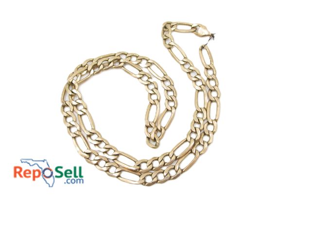 Lot 31-1015 - 10K Yellow Gold Chain Link Necklace - 12g total - Clasp needs repair