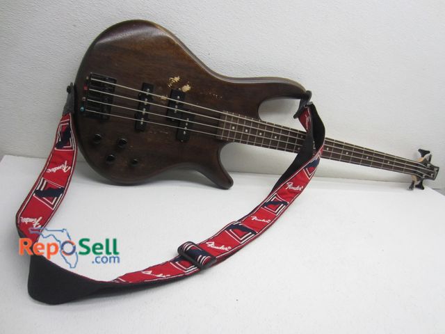 Lot 31-5268 - Ibanez Gio GSR200B IP-01 Bass Guitar w/ Fender Strap