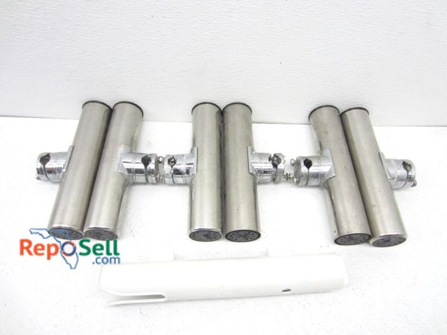 Lot 31-6328 - (6) Stainless Steel Perko Rod Holders